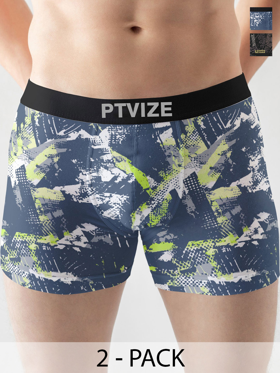 PTVIZE Pack Of 2 Printed Shorts Trunks