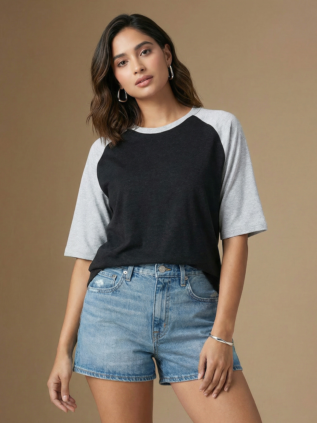 Moda Rapido Oversized Colourblocked T-shirt