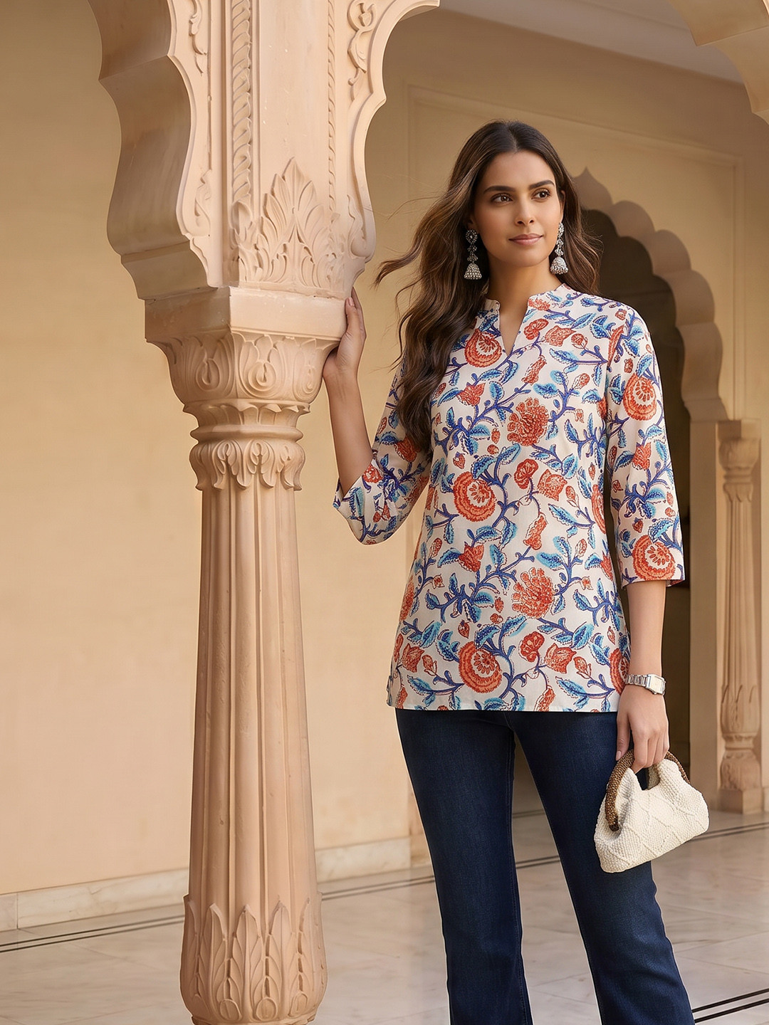 Anouk Rustic Floral Printed Kurti
