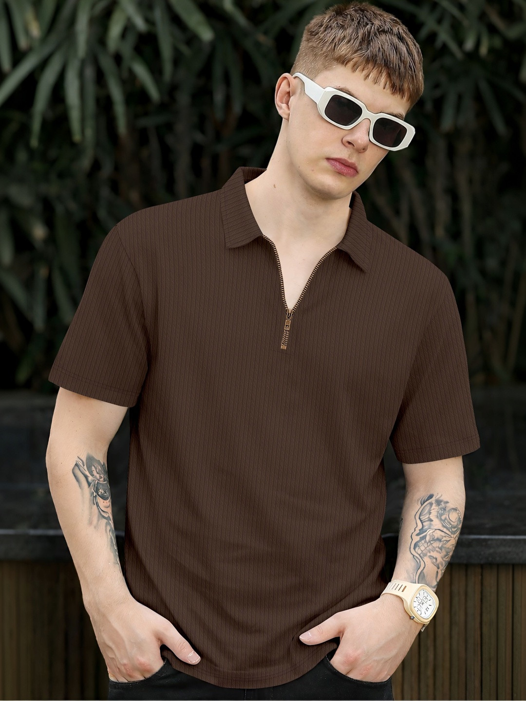 SZN Men Polo Collar T-shirt