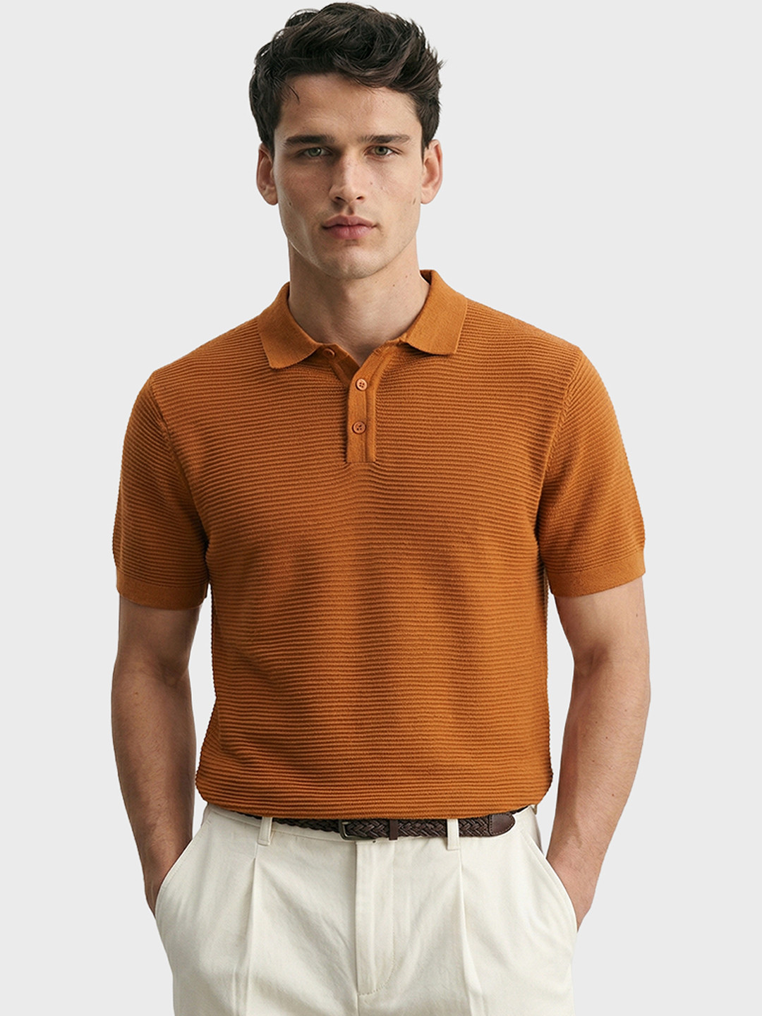 The Indian Garage Co Men Polo Collar Slim Fit T-shirt