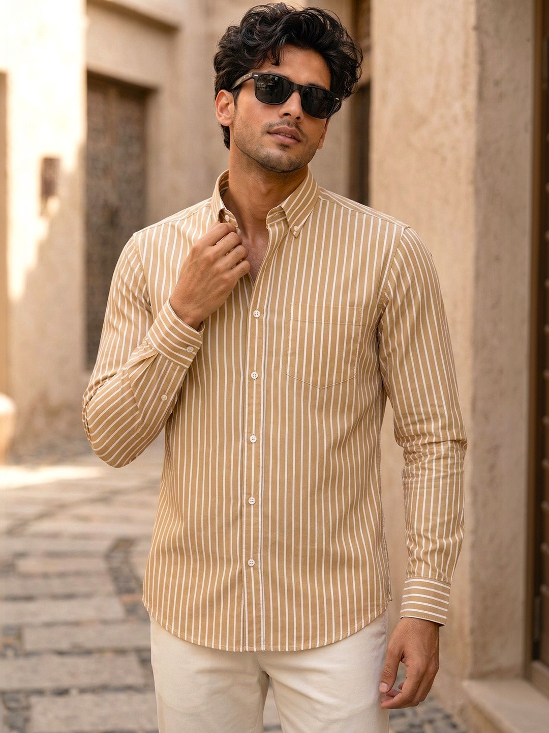 HERE&NOW Men Comfort Striped Casual Shirt