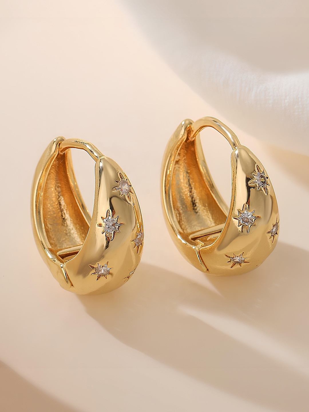 KARISHMA KREATIONS Geometric Half Hoop Earrings
