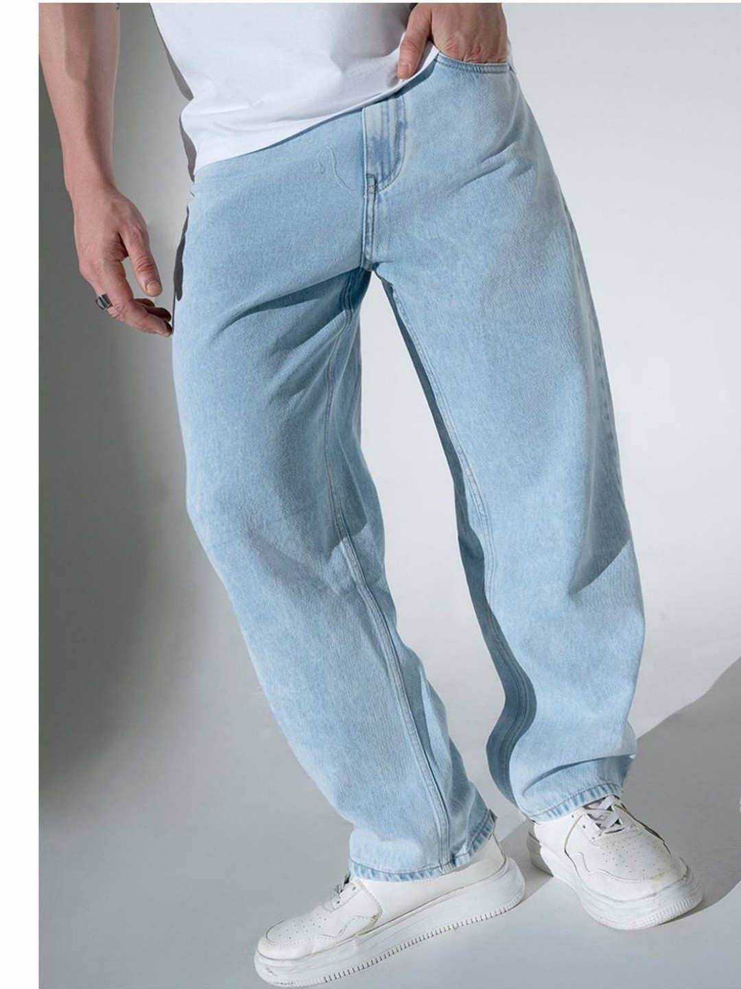 COY Men Comfort Relaxed Fit Mid-Rise Light Fade Jeans