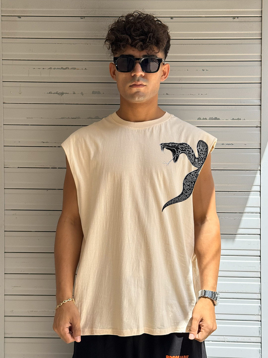 BDSQUARE Printed Cotton Tank