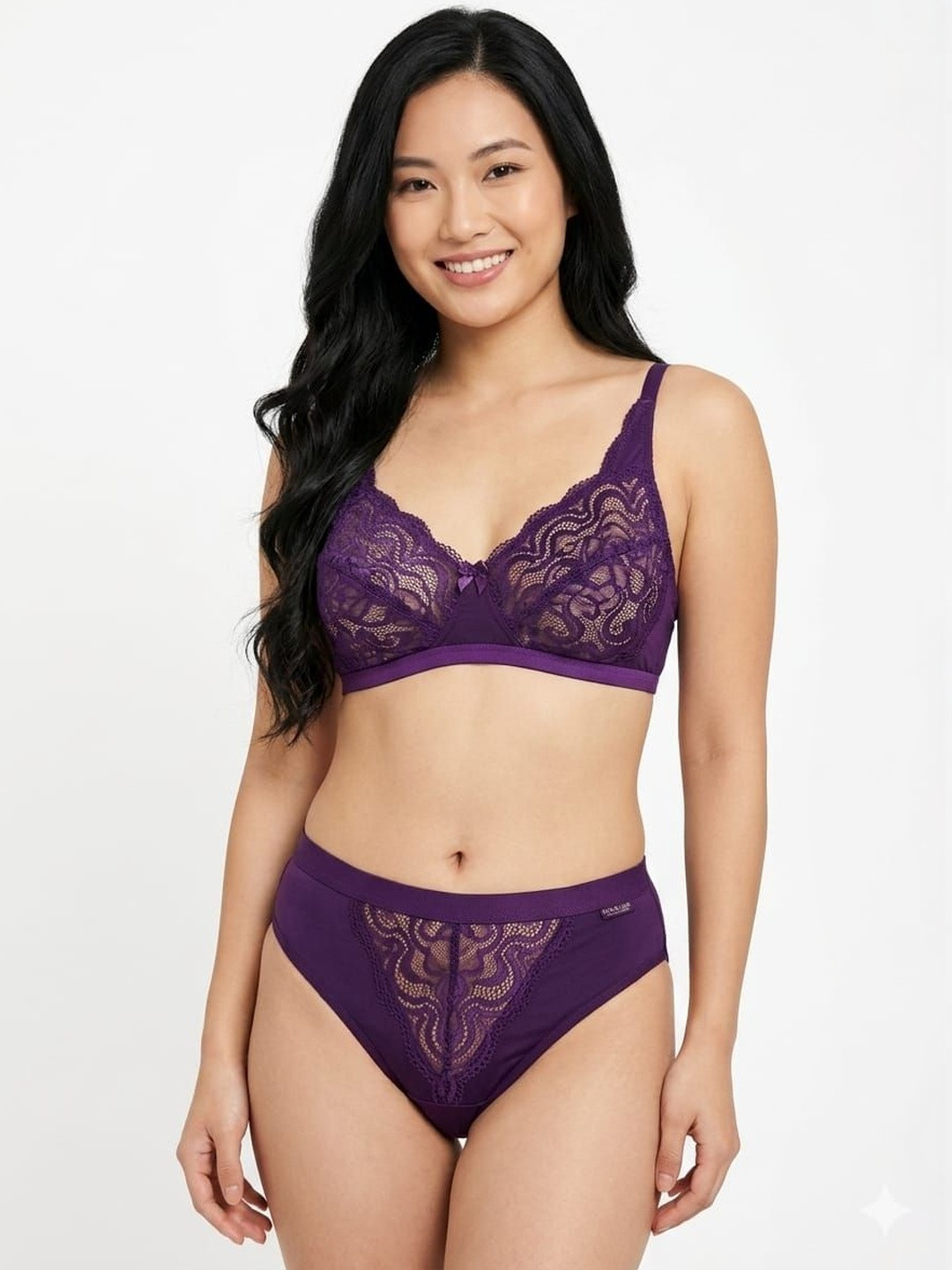Lingerie bazzar Lace Non-Wired Mid-Rise Lingerie Set