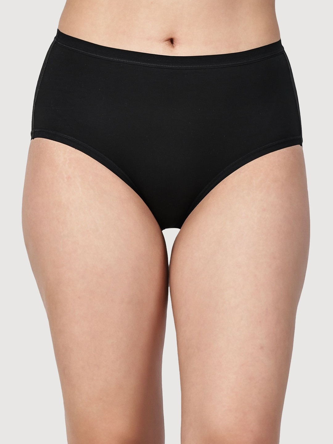 THREAD SUTRA Women Solid Micro Modal Mid-Rise Regular Coverage Hipster Panty