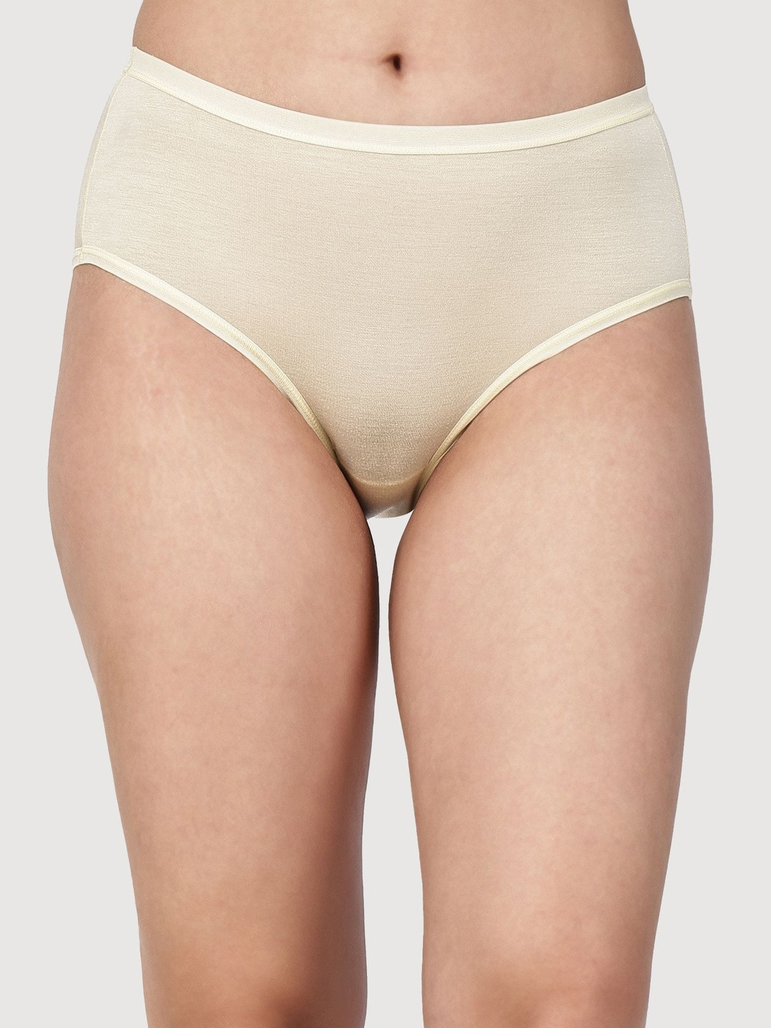 THREAD SUTRA Women Solid Micro Modal Mid-Rise Regular Coverage Hipster Panty