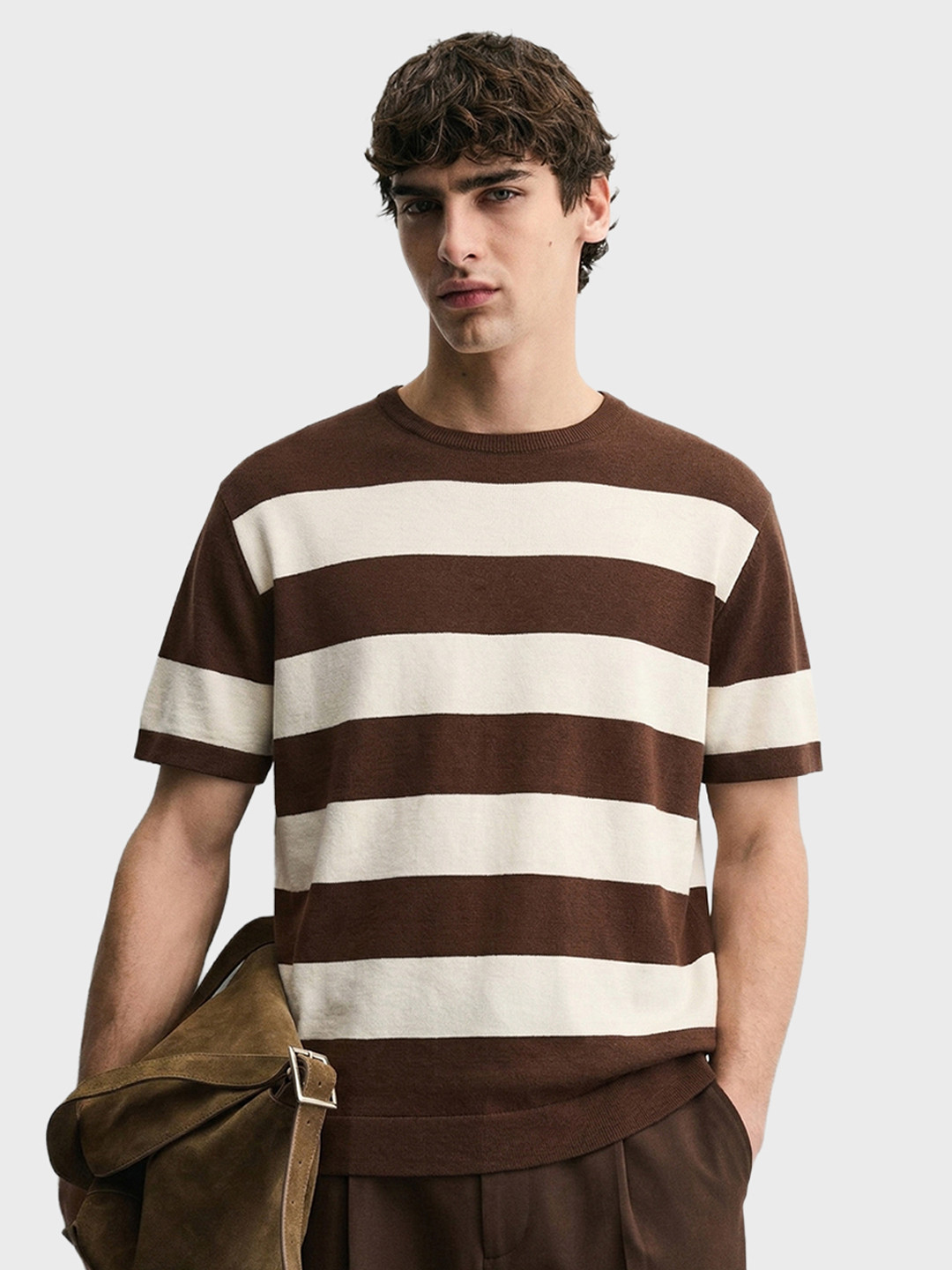 The Indian Garage Co Men Striped T-shirt