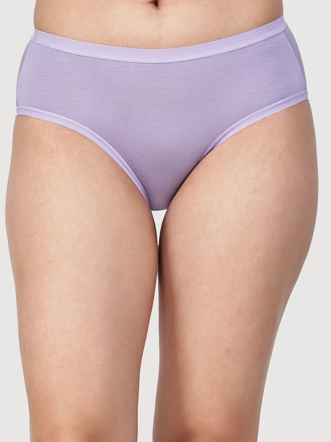 THREAD SUTRA Women Solid Micro Modal Mid-Rise Regular Coverage Hipster Panty