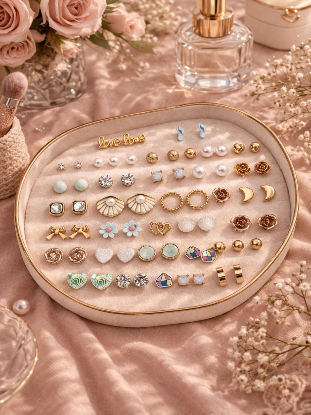 KARISHMA KREATIONS Set Of 30 Geometric Studs Earrings