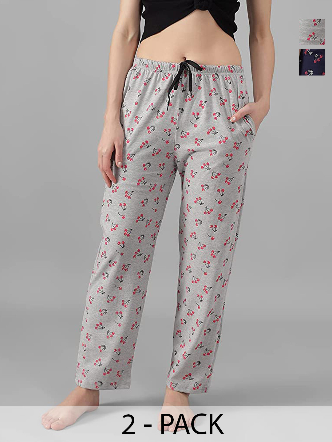 Anixa Women Pack of 2 Regular Fit Track Pants
