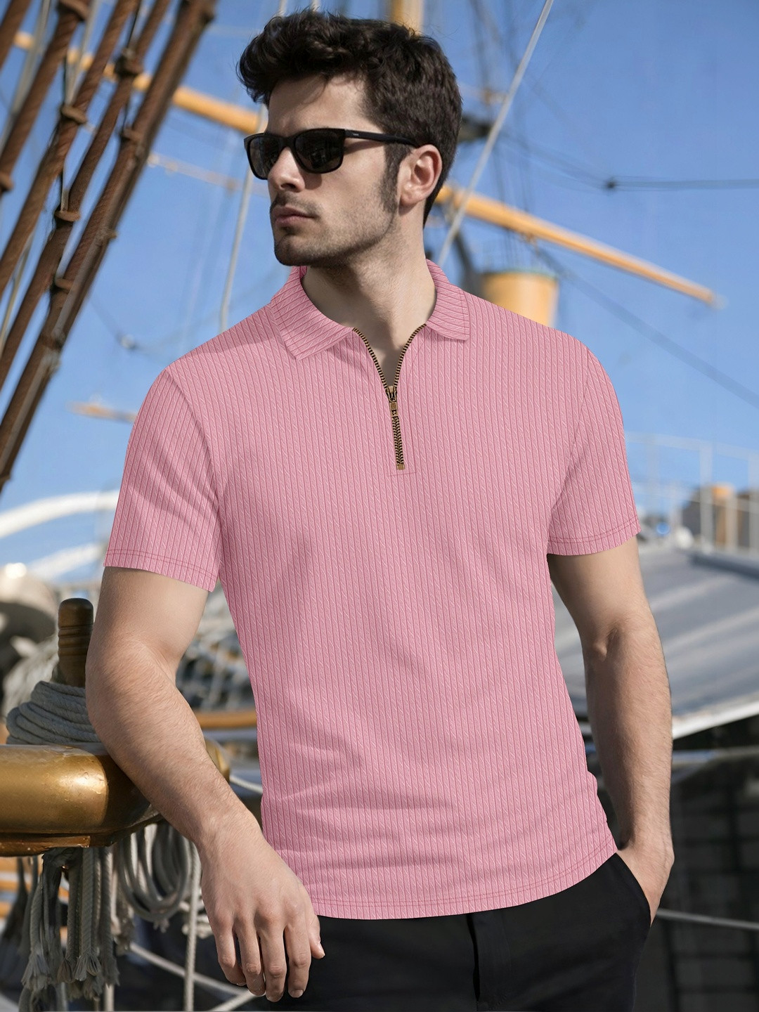 SZN Men Polo Collar T-shirt