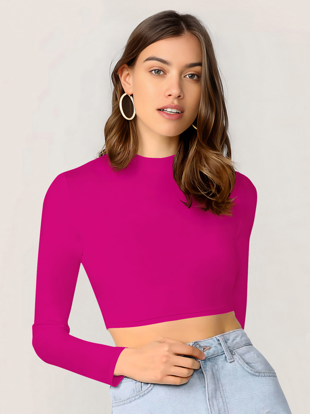 Dream Beauty Fashion Women Solid Crop Top