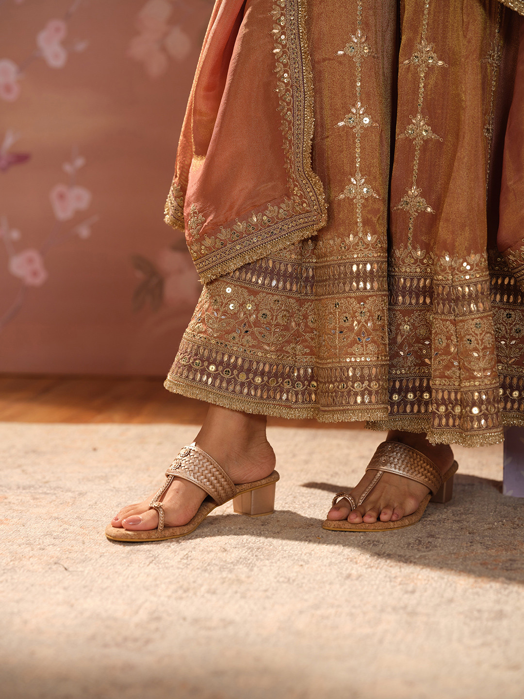 ERIDANI Block Sandals with Bows