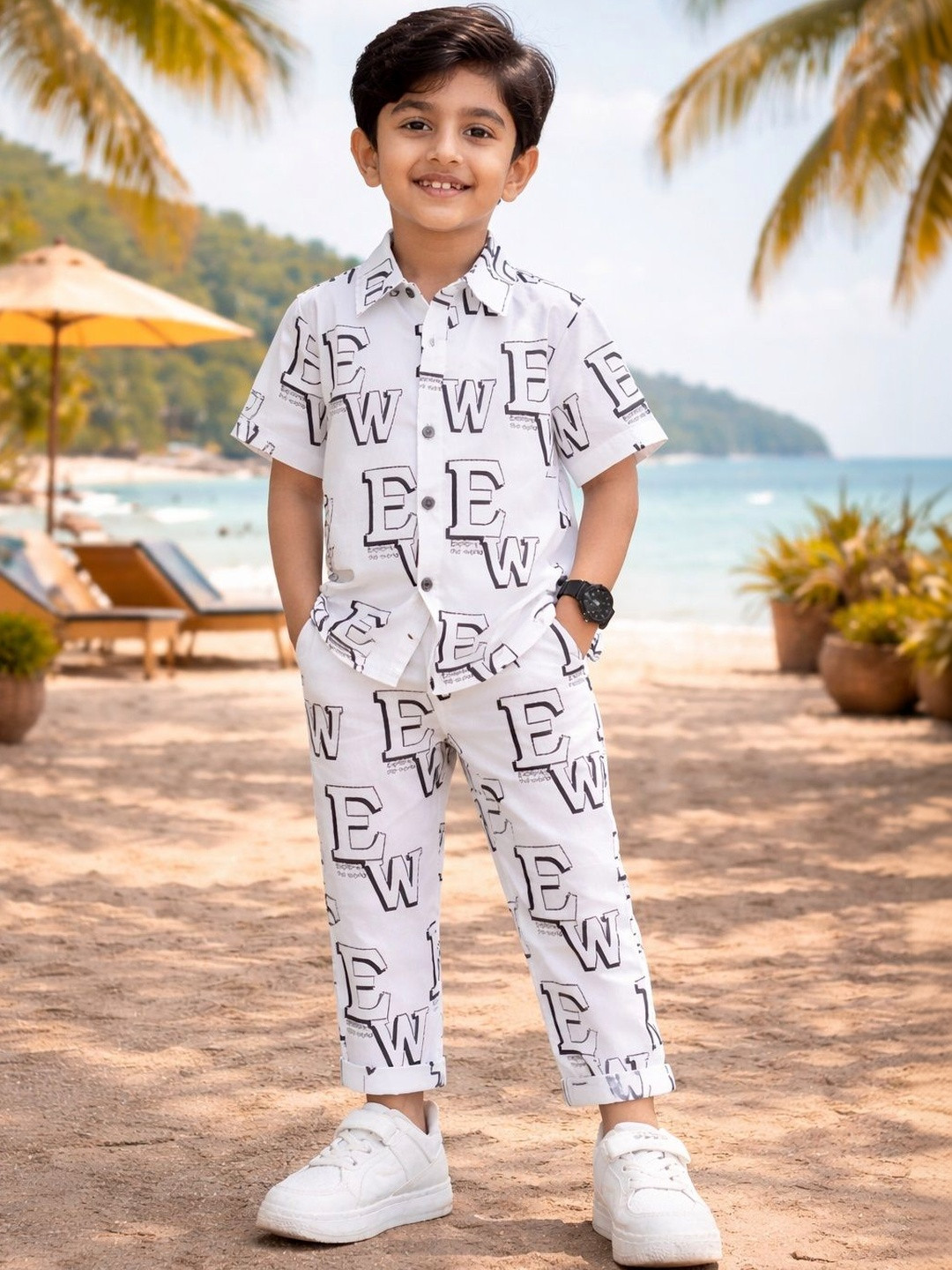 Veta Wear Boys Printed Shirt with Trousers