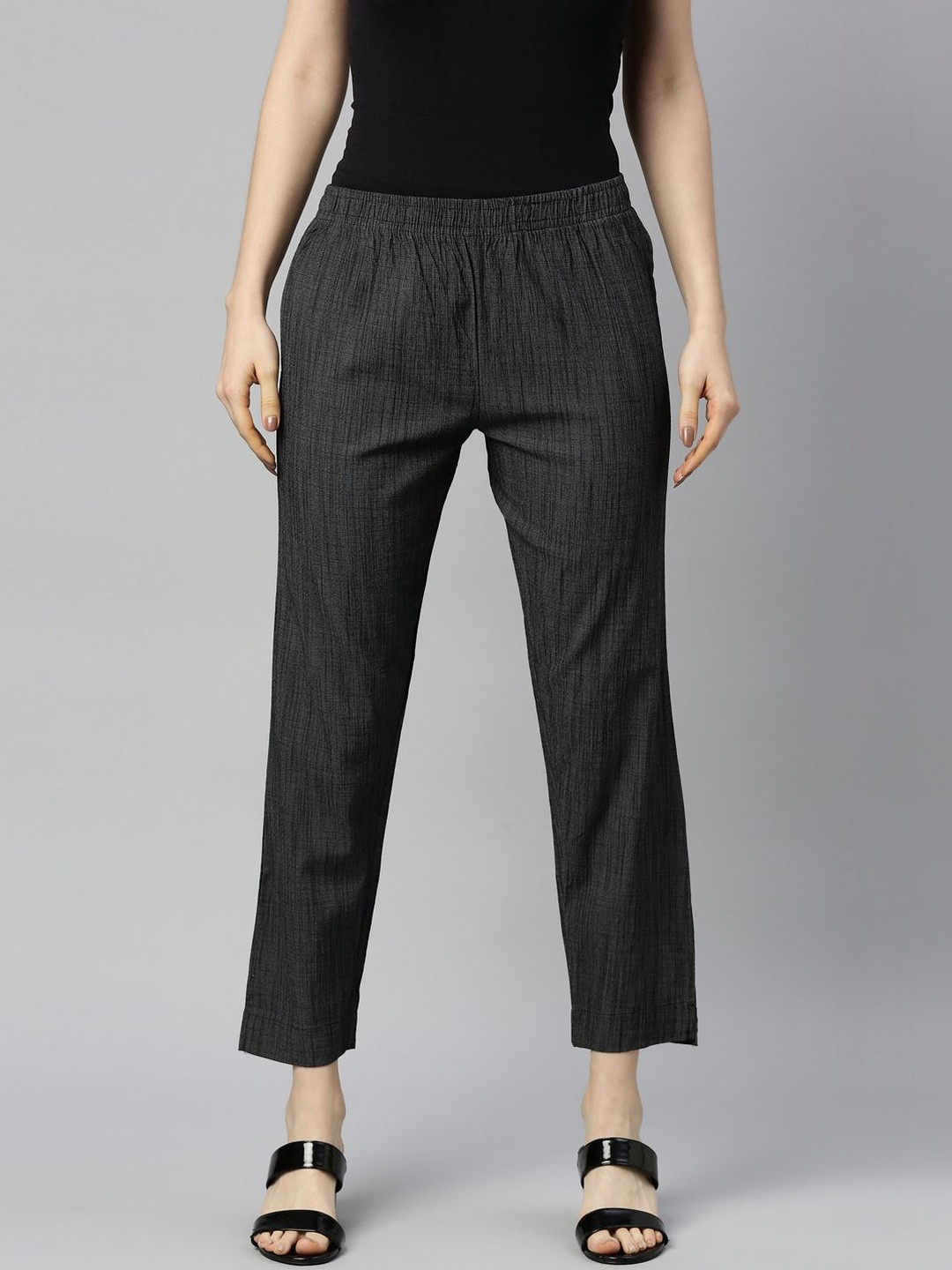 Minelli Women Textured Trousers