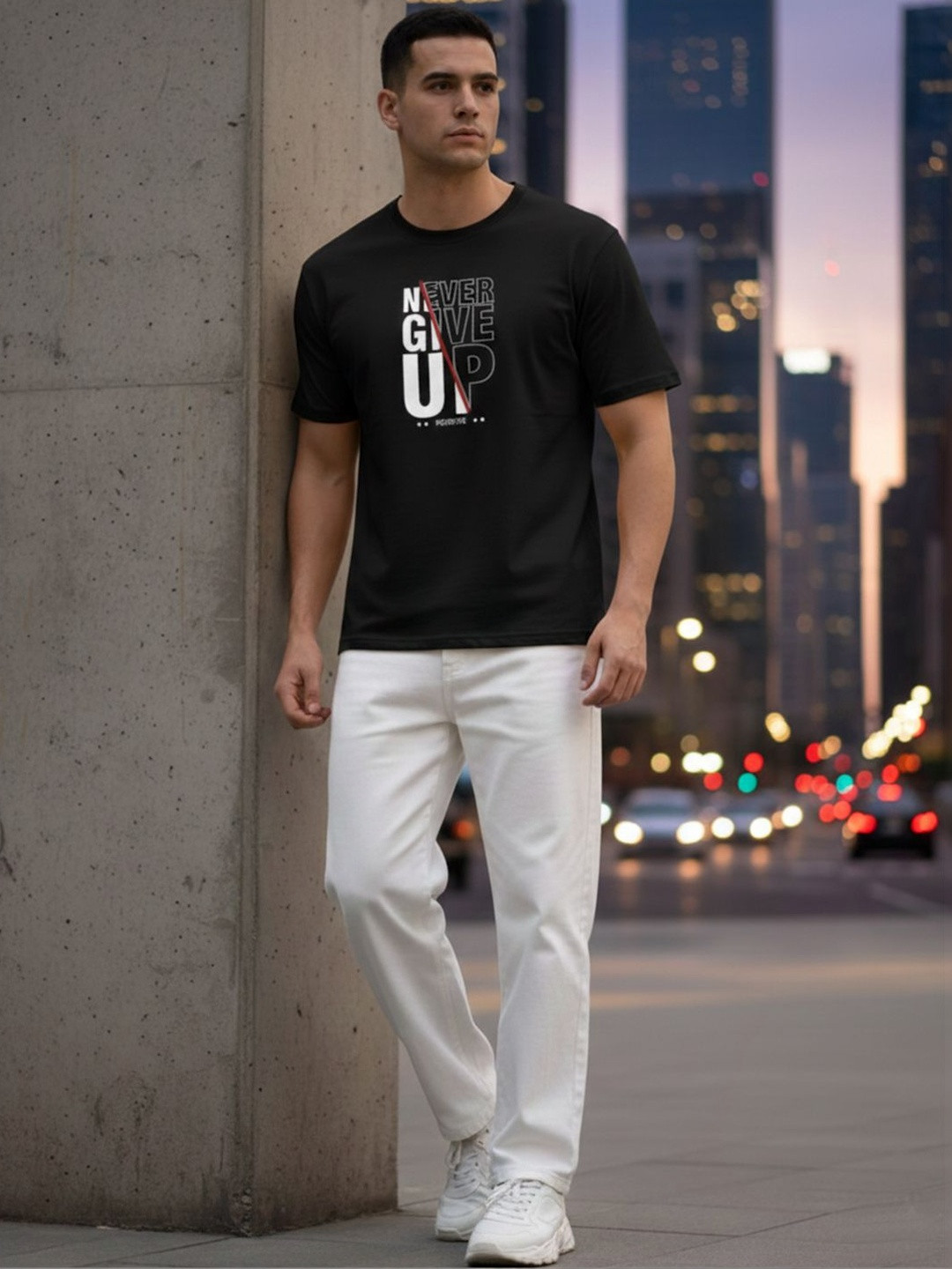 ST Trends Men Typography Printed T-shirt
