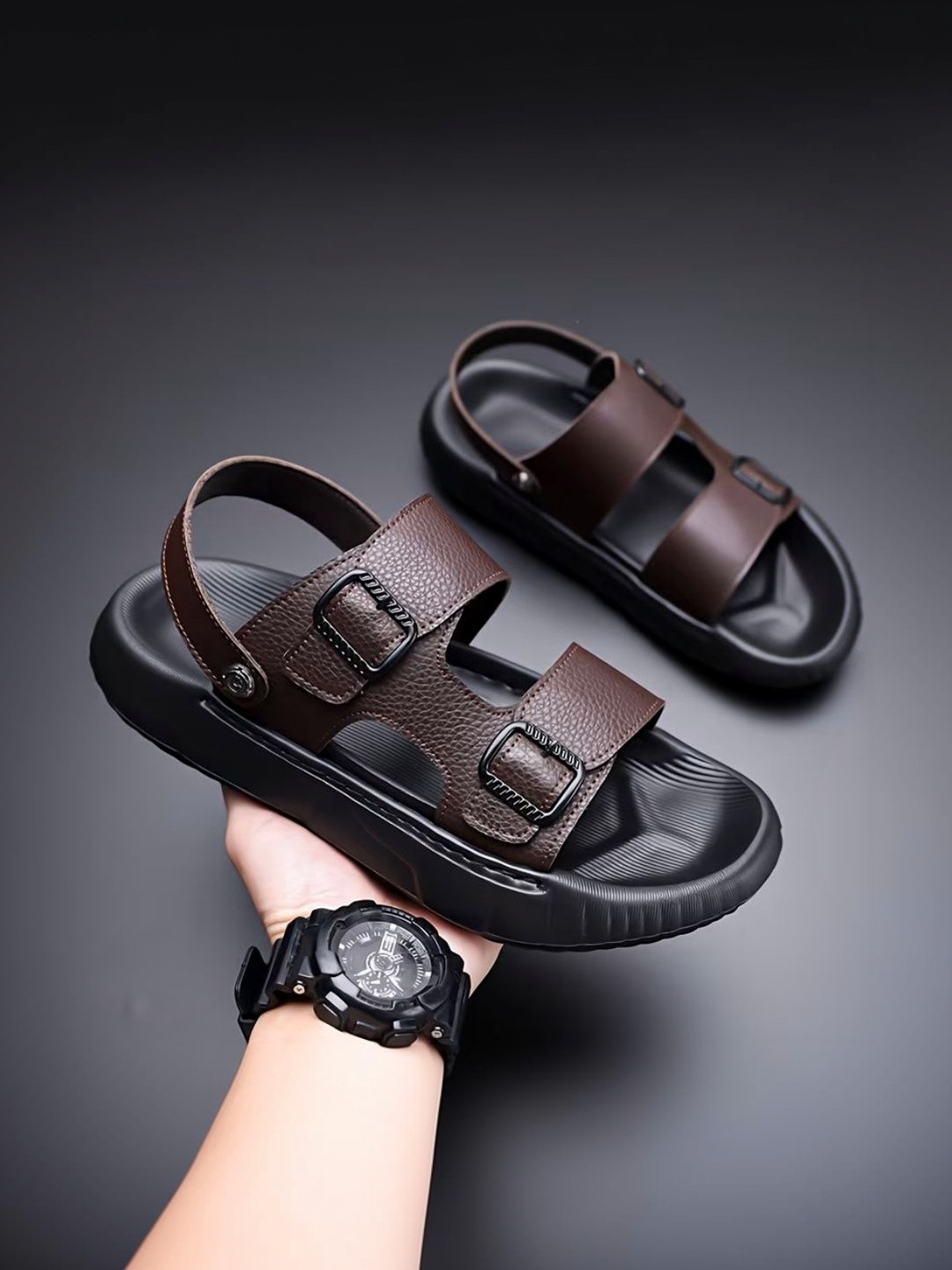 LABBIN Men PU Comfort Sandals