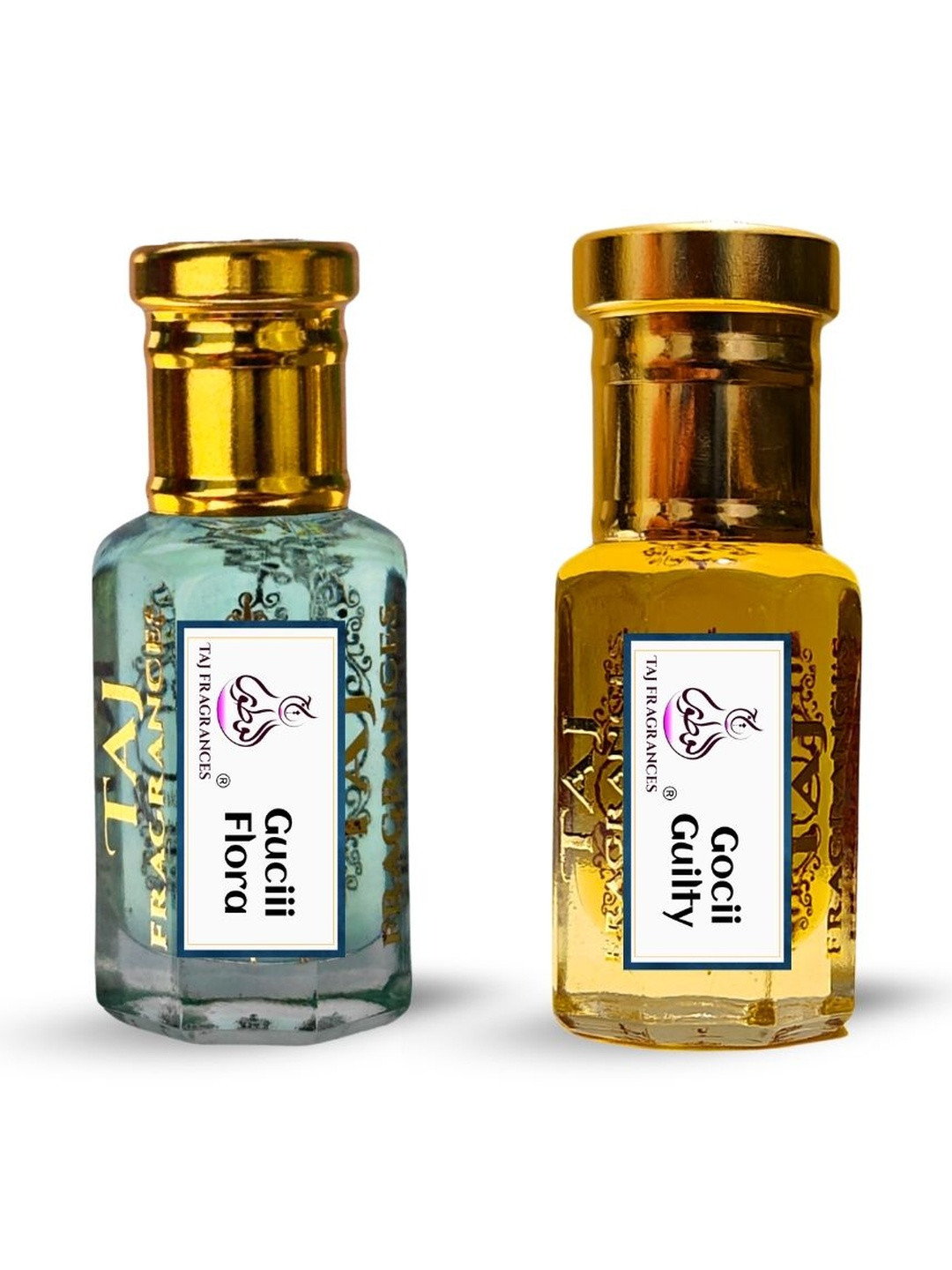 Taj Fragrances Set Of 2 Guciii Flora & Gociii Guilty Alcohol Free Attar - 3 ml Each