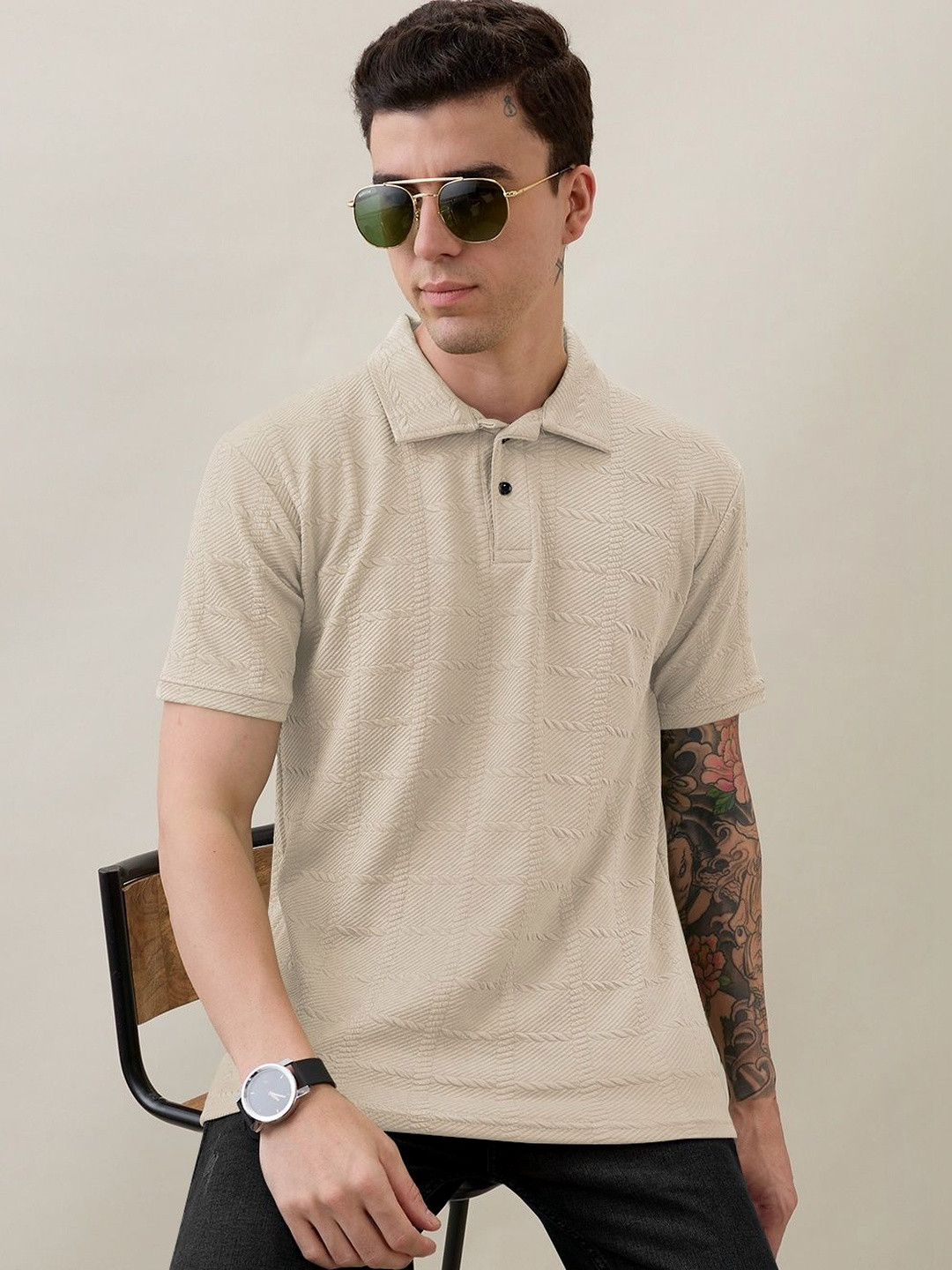 SZN Men Polo Collar T-shirt