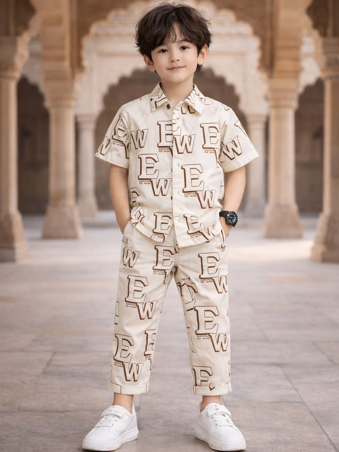 Veta Wear Boys Printed Shirt with Trousers