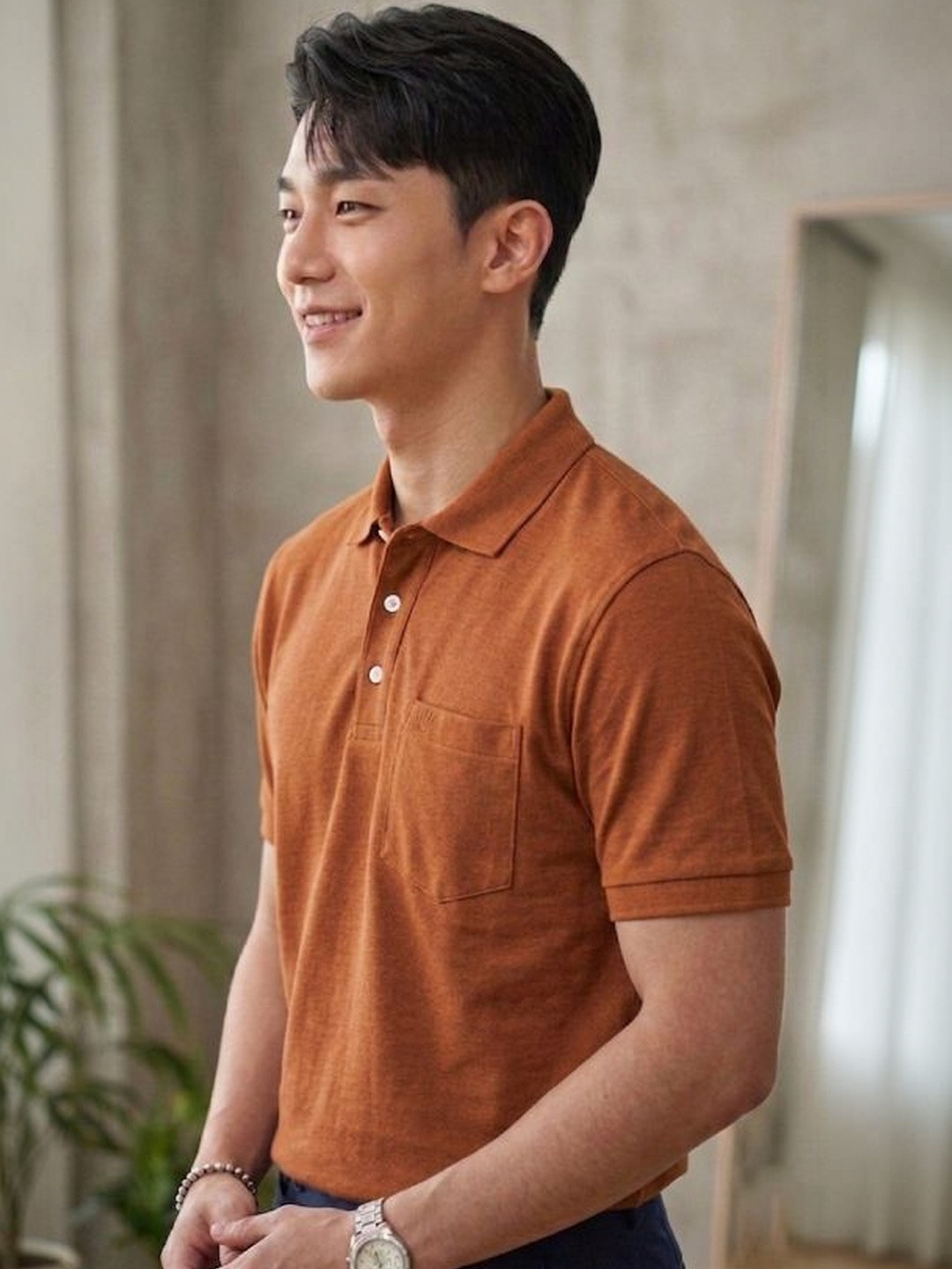 fashlook Men Polo Collar Pockets T-shirt