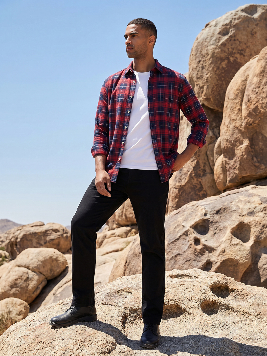 The Roadster Life Co. Checked Pure Cotton Casual Shirt