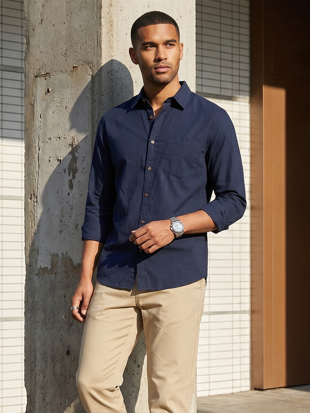 The Roadster Life Co. Spread Collar Casual Shirt