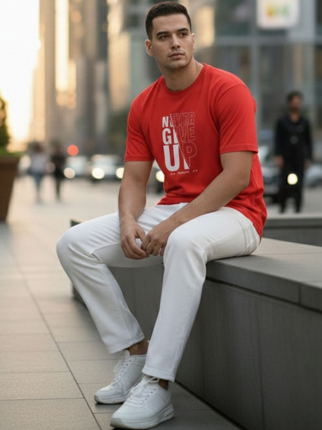 ST Trends Men Typography Printed T-shirt