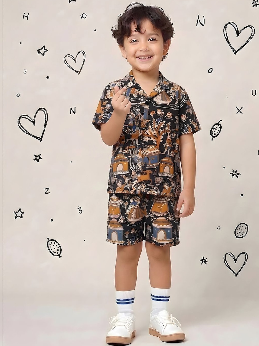 Aj DEZInES Bohemian Cotton Printed Shirt with Shorts