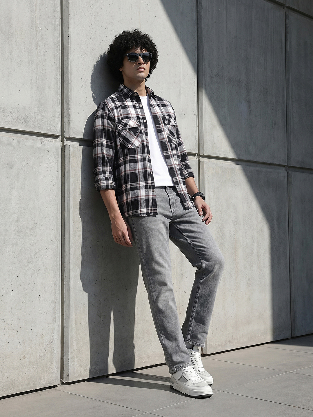 The Roadster Life Co. Pure Cotton Checked Casual Shirt