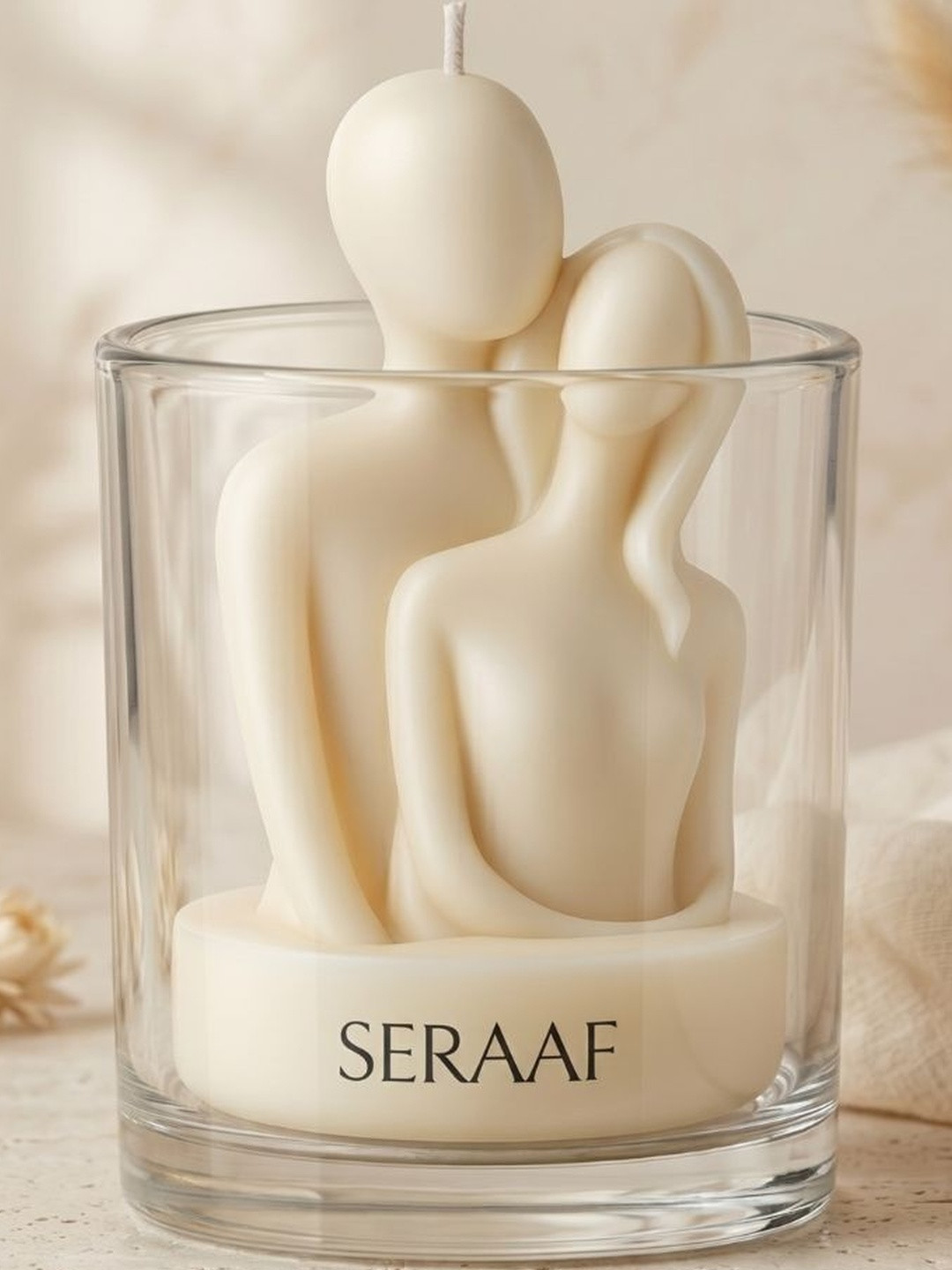 SERAAF White & Off White 1 pieces Jar Candle