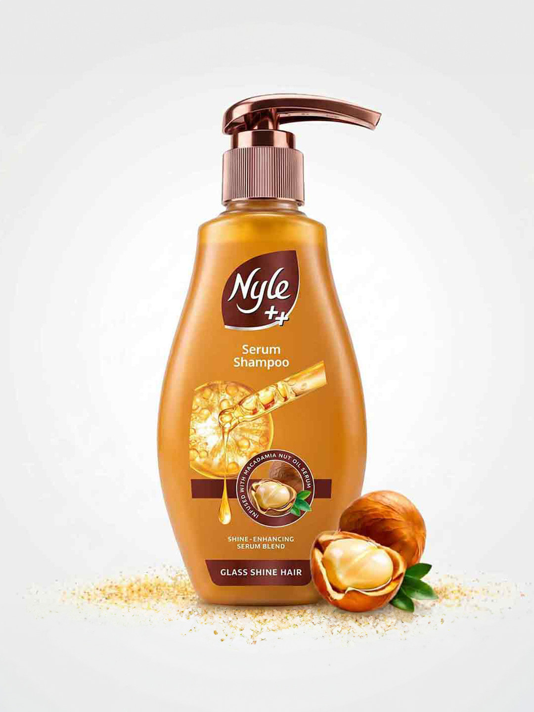 Nyle Serum Shampoo with Macadamia Nut Oil for Glass Shine - 650 ml