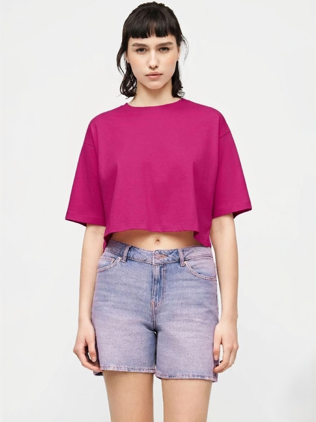 Besick Women Drop-Shoulder Sleeves T-shirt