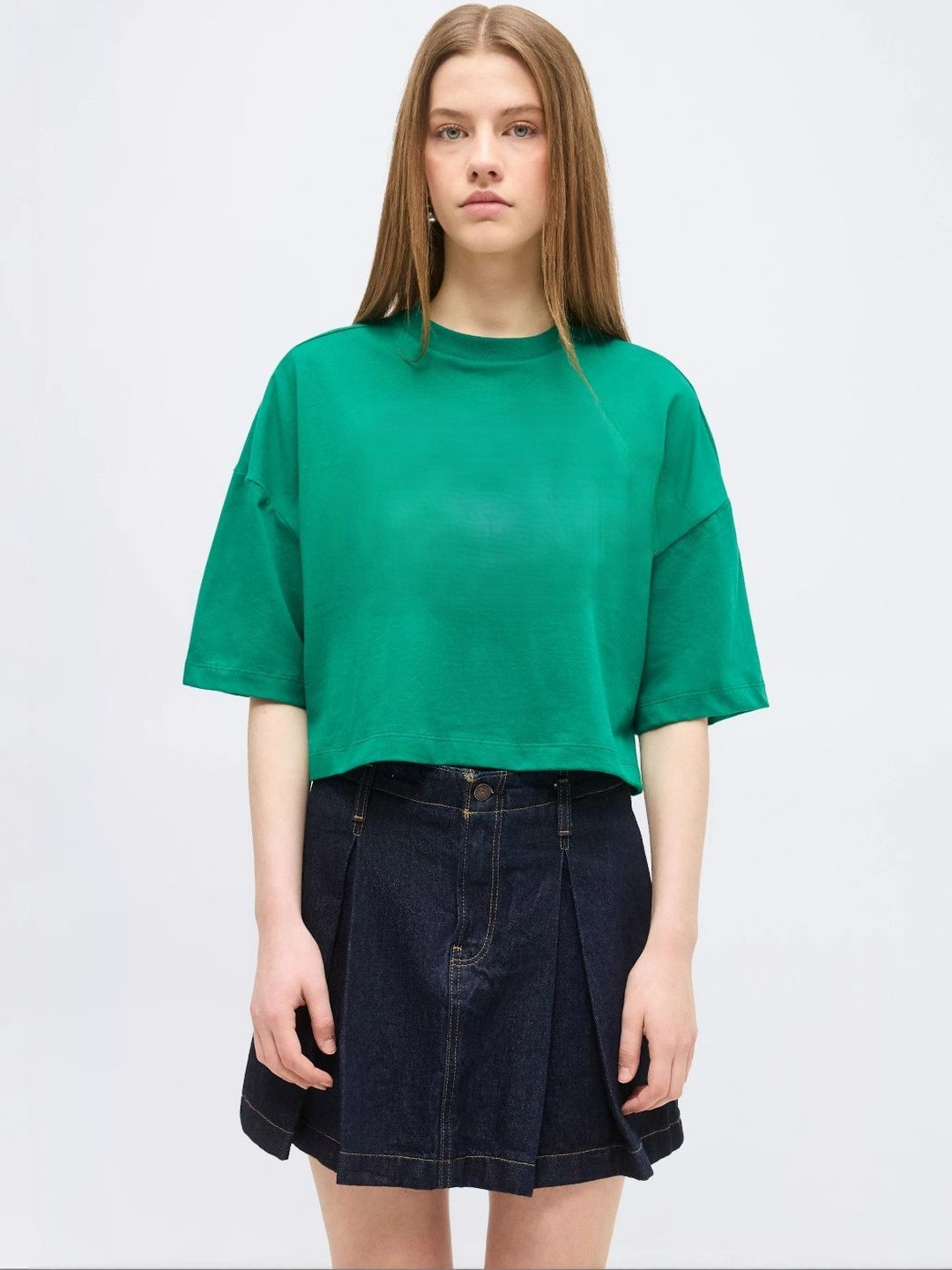 Besick Women Drop-Shoulder Sleeves T-shirt
