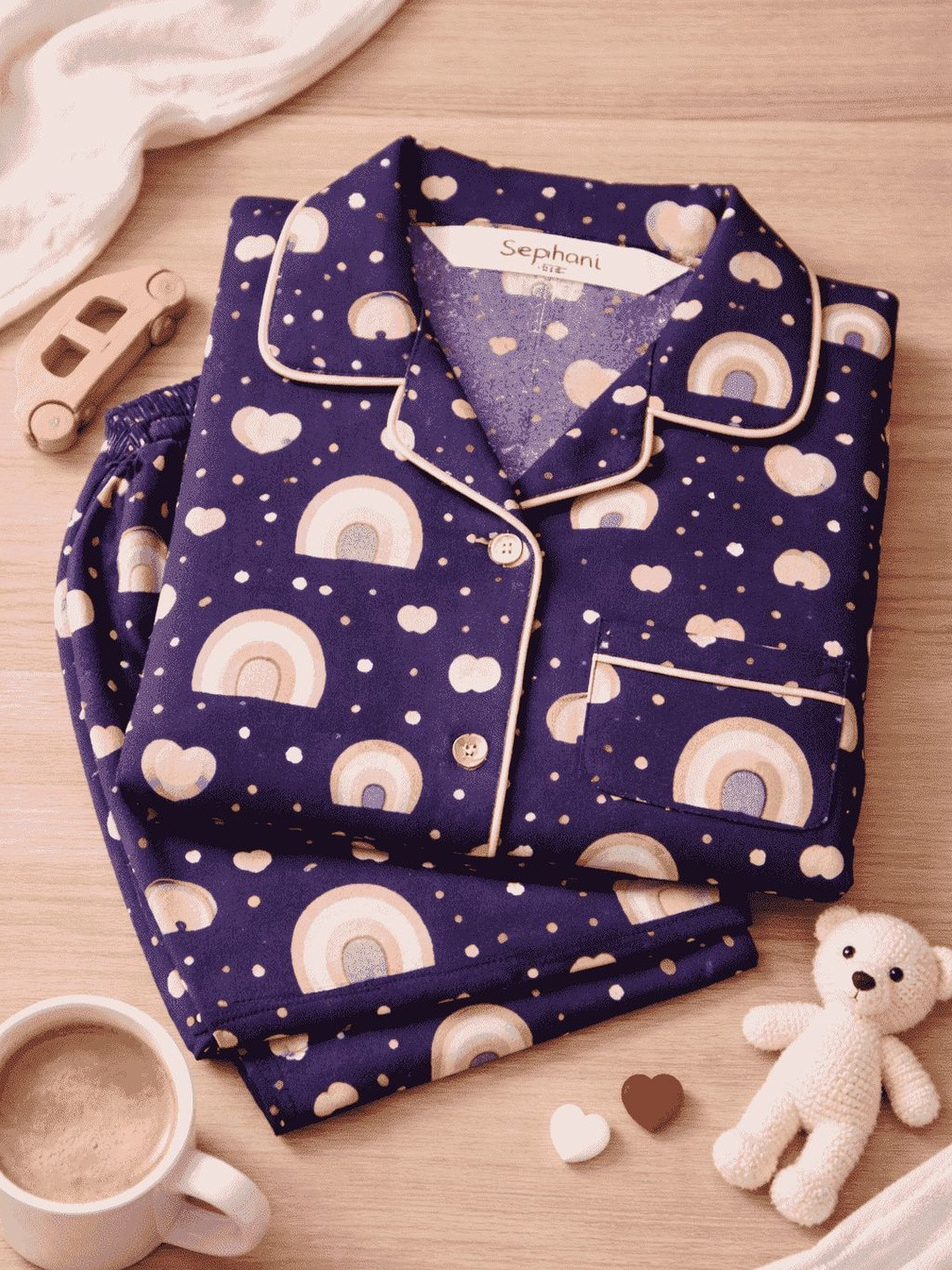SEPHANI Girls Printed Night suit