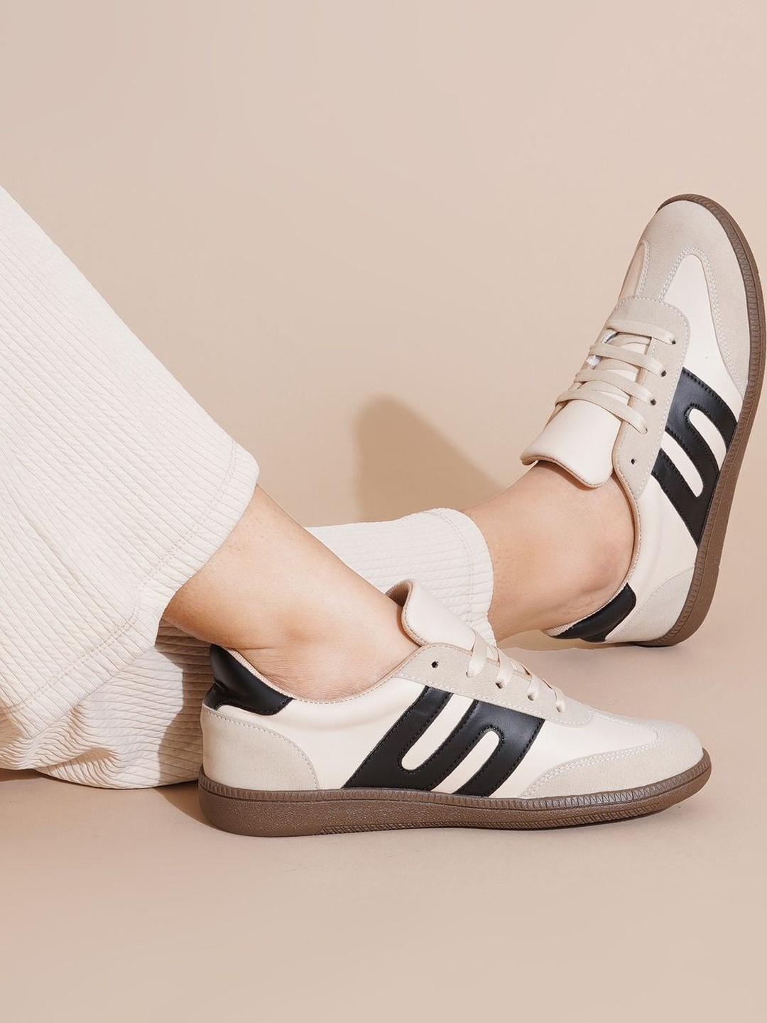 TRYME Women Colourblocked PU Sneakers
