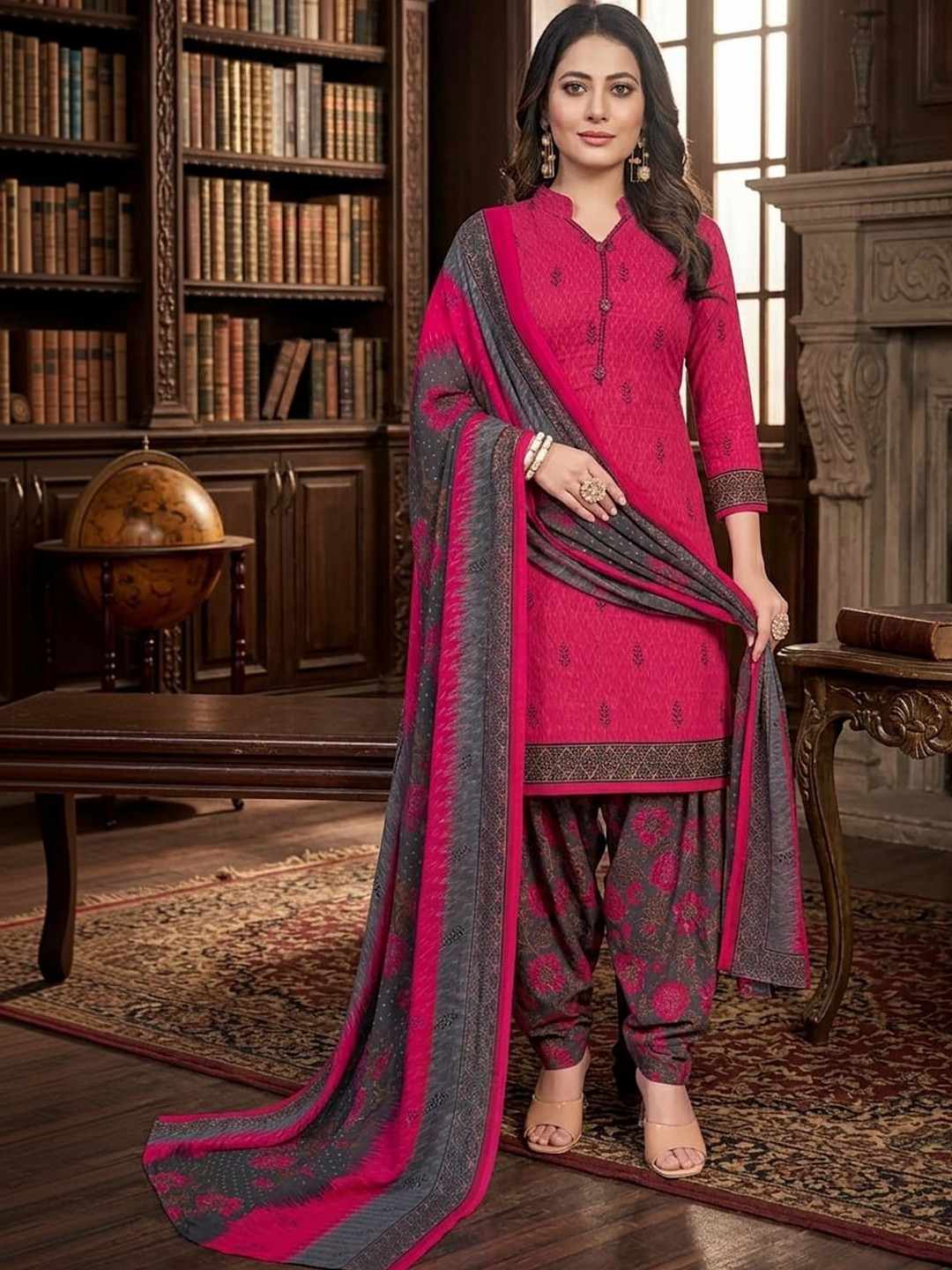 SEWDHAGA Women Ethnic Motifs Printed Regular Kurta with Patiala & With Dupatta
