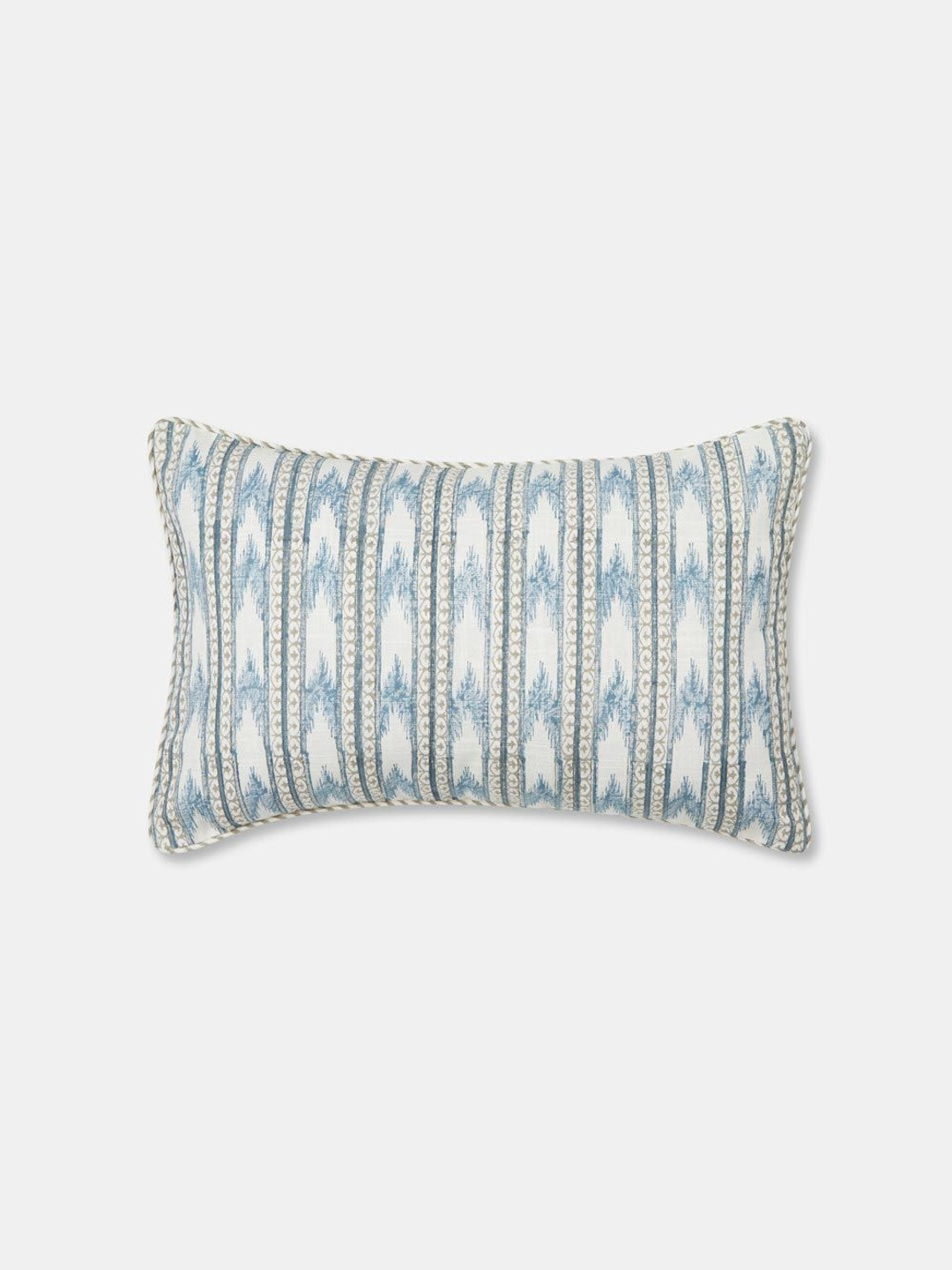 Fabindia Blue & White Striped Rectangle Cushion Covers