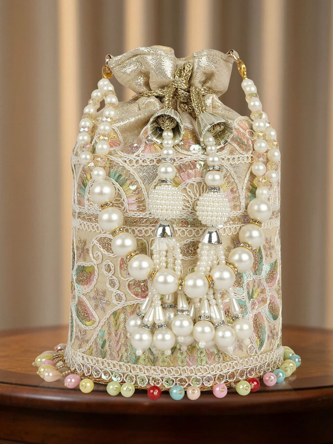 NEVIS Embroidered Potli Clutch