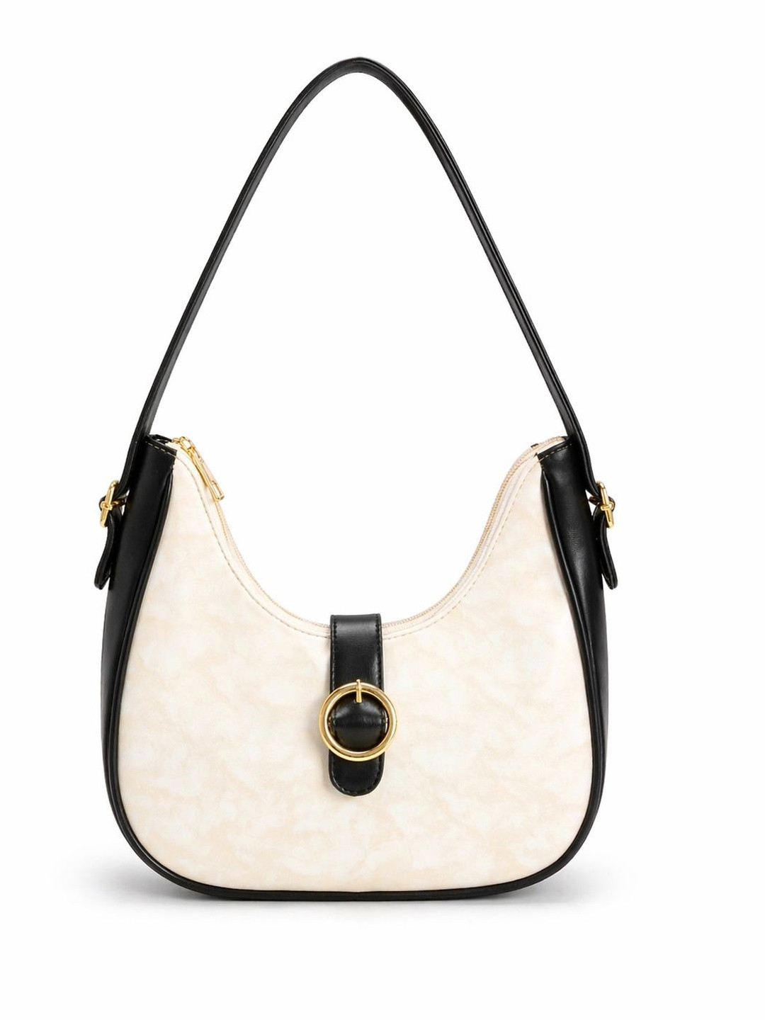 FABBHUE Textured Half Moon Sling Bag