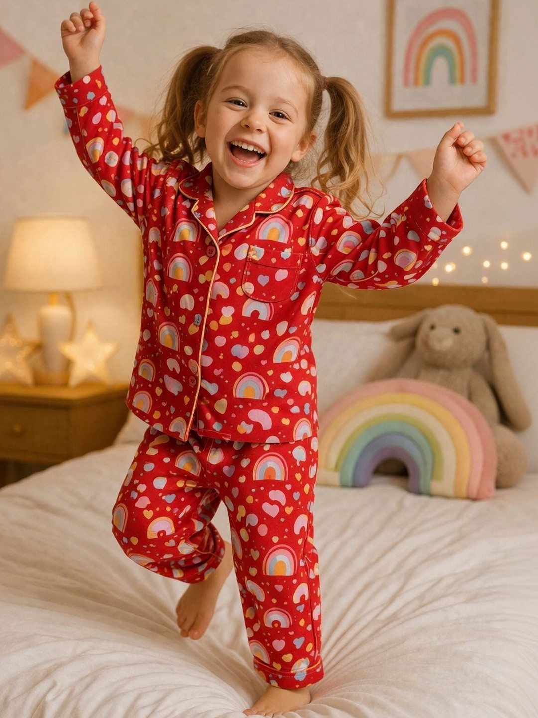 SEPHANI Girls Printed Night suit