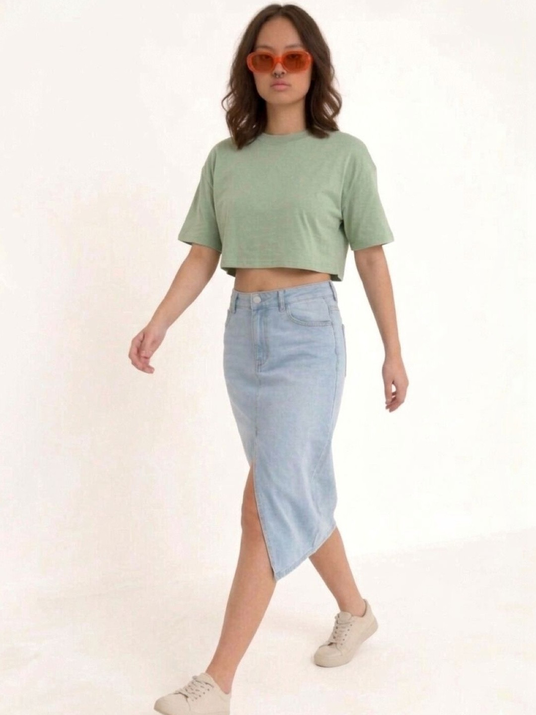 Besick Women Drop-Shoulder Sleeves T-shirt