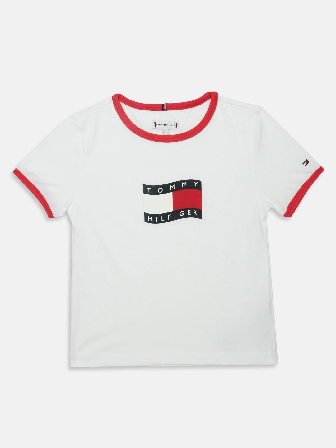 Tommy Hilfiger Girls Brand Logo Printed T-shirt