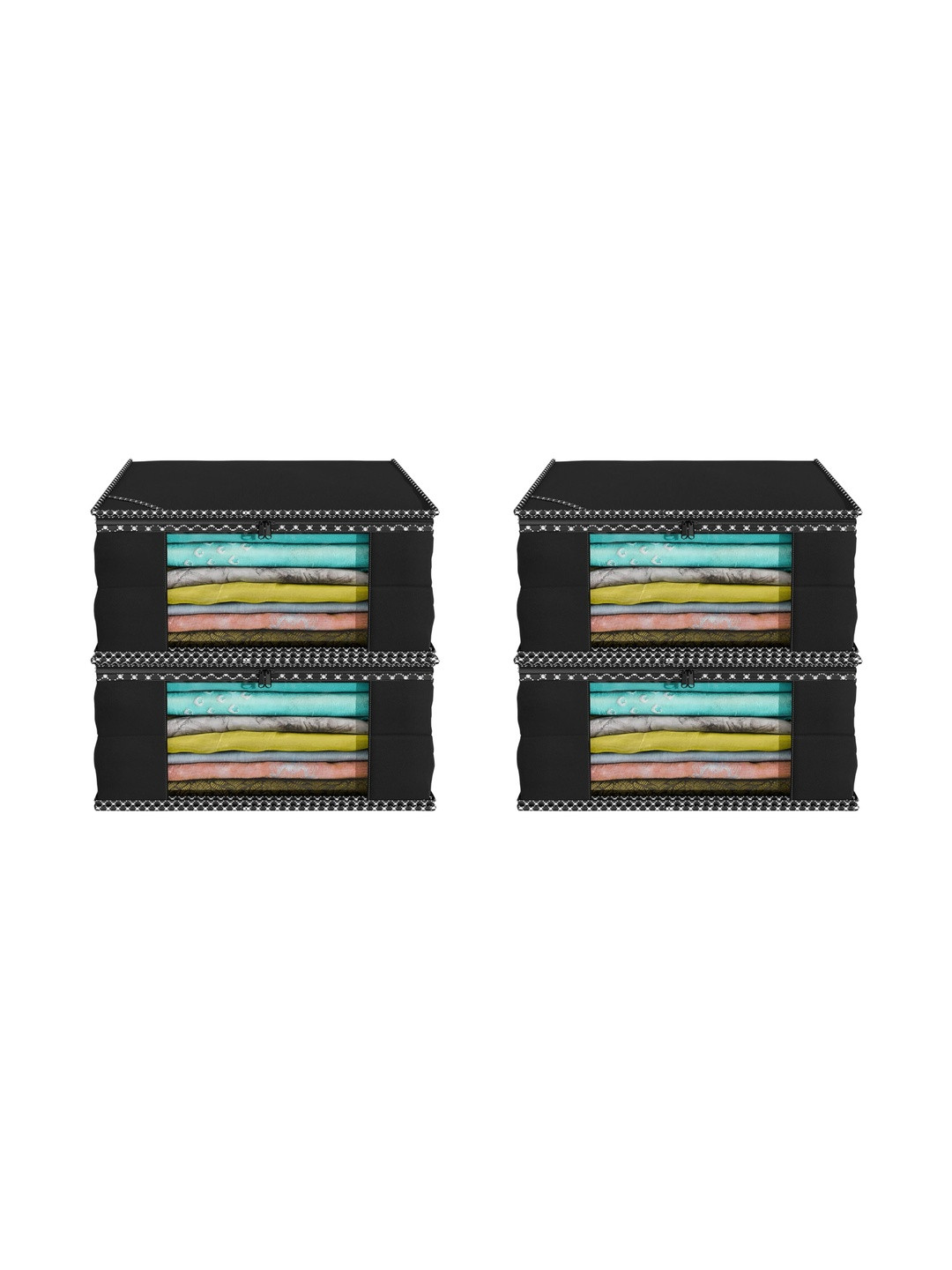 ANKIT INTERNATIONAL Black Set of 4 Regular Multi-Utility Organisers