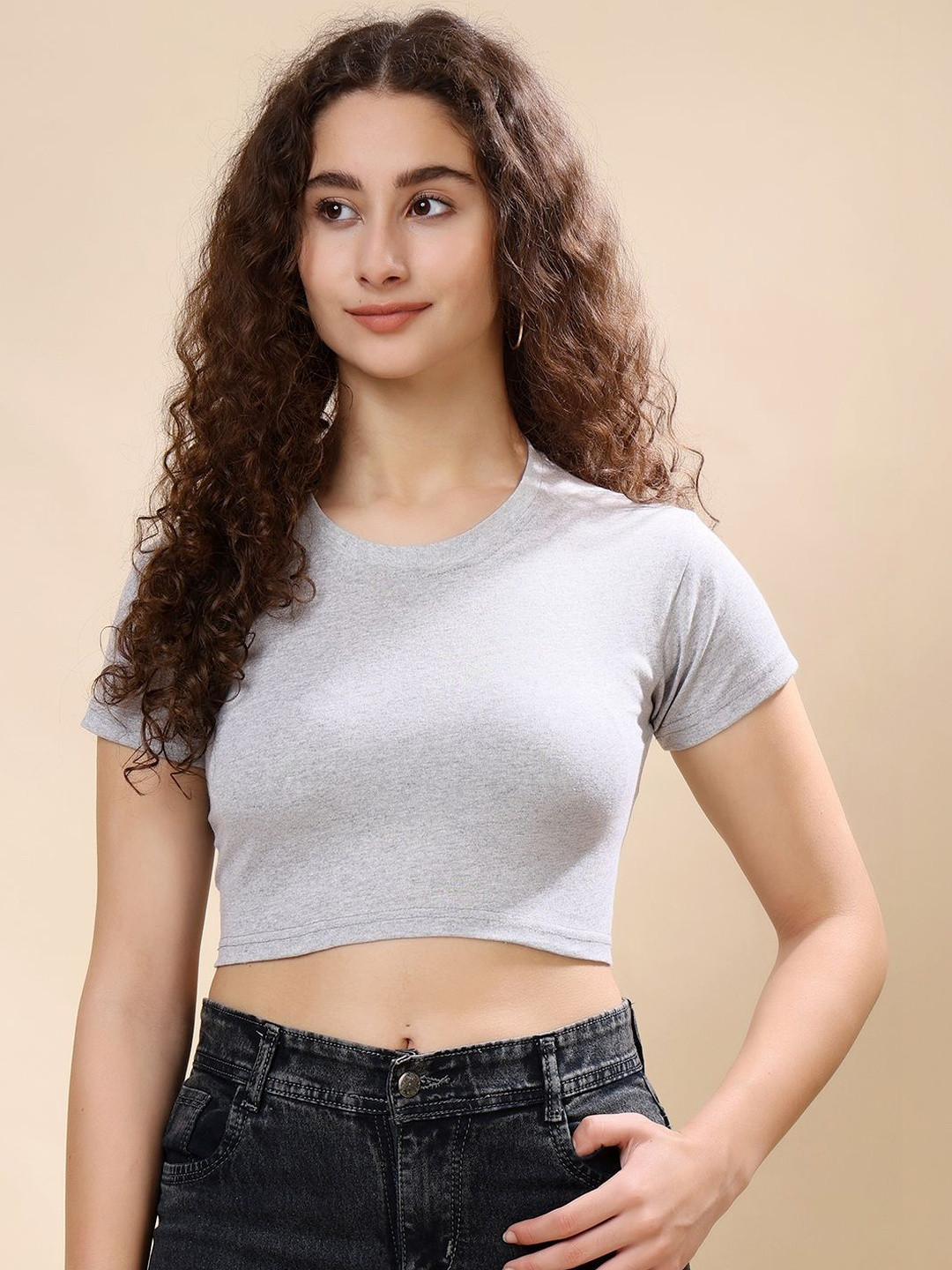 Metronaut Women Typography Printed Crop T-shirt