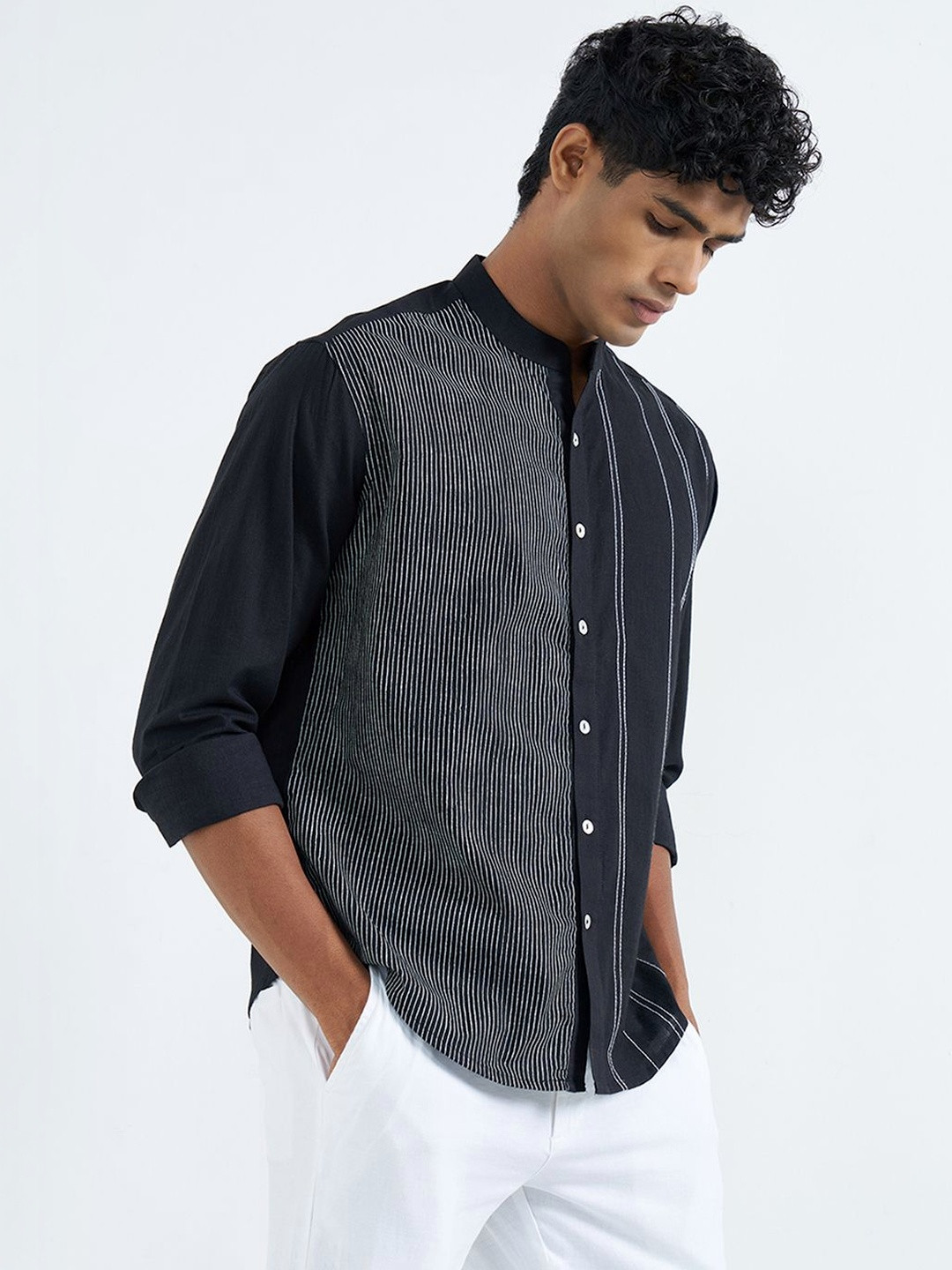 indus route by Pantaloons Men Striped Casual Shirt
