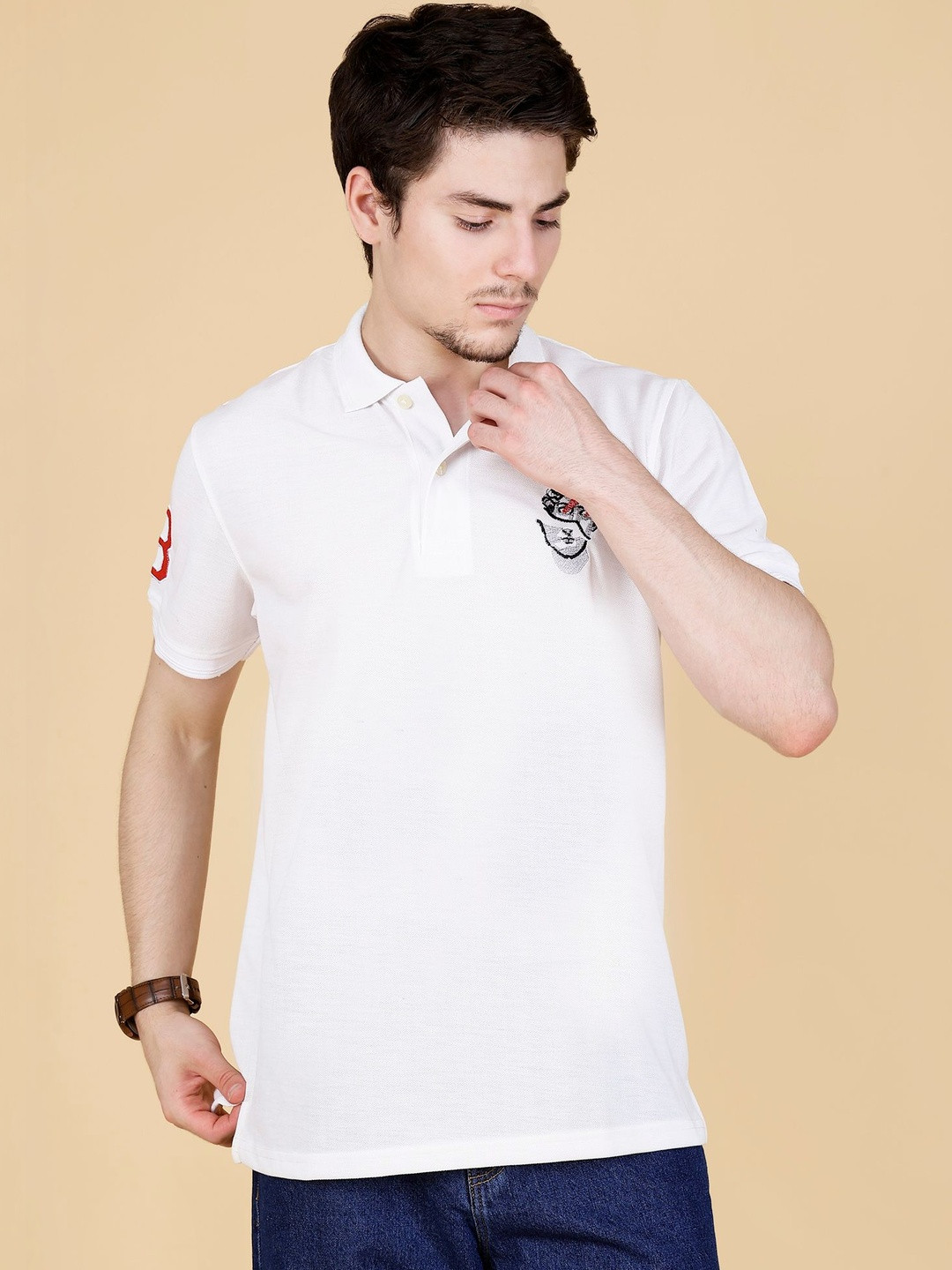 Mast & Harbour Men Brand Logo Polo Collar T-shirt