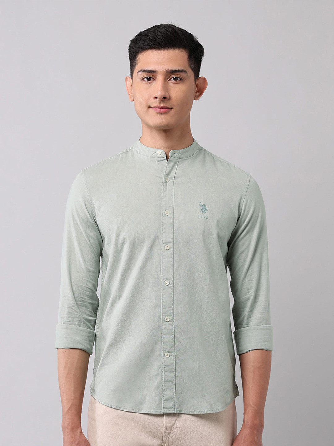 U.S. Polo Assn. Denim Co. Pure Cotton Slim Fit Casual Shirt